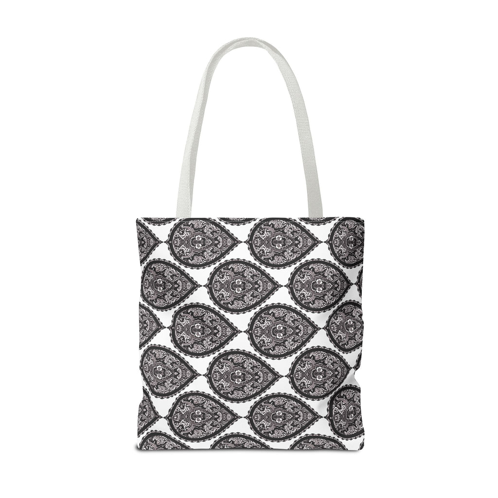 Tote Bag | Black & White Paisley Pattern