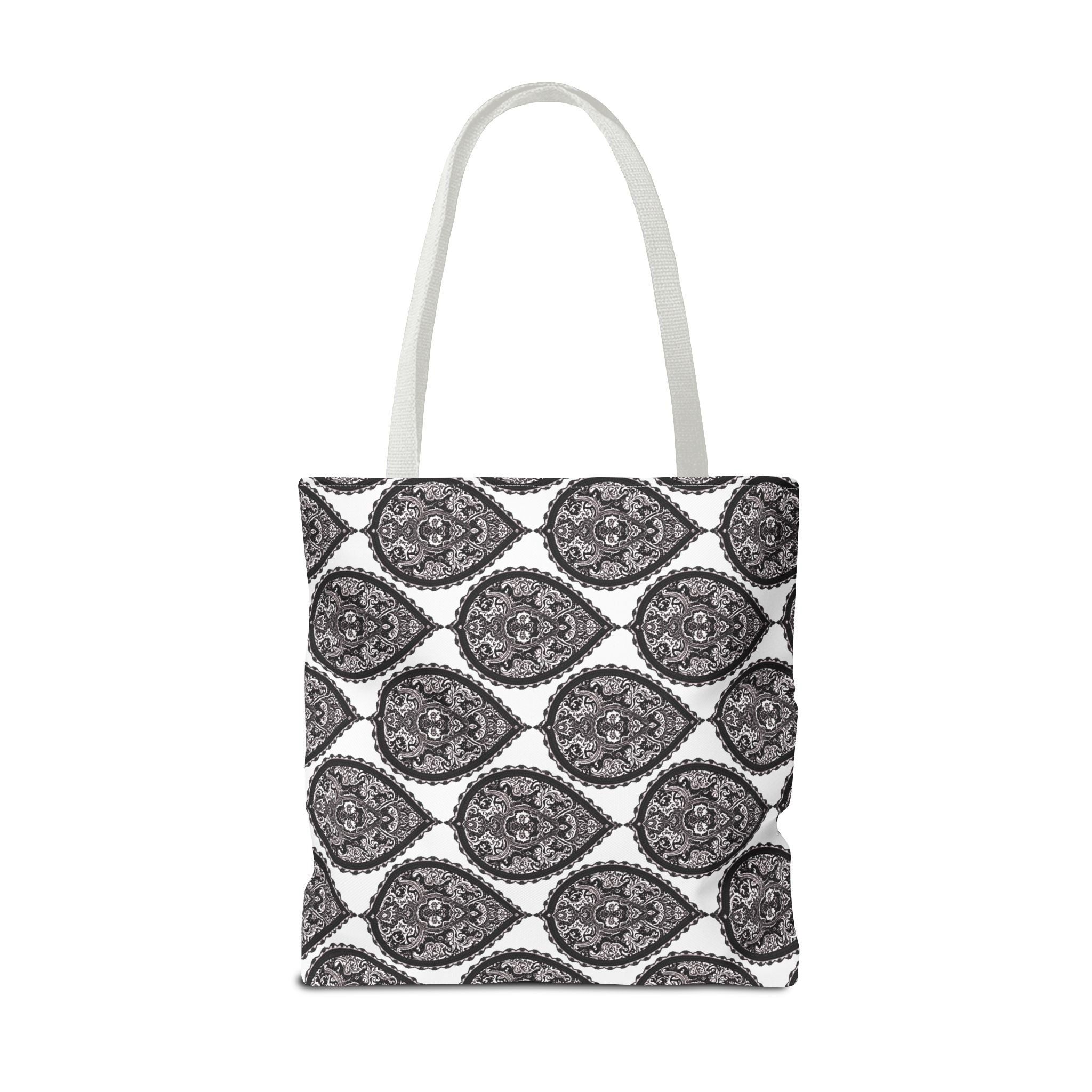 Tote Bag | Black & White Paisley Pattern