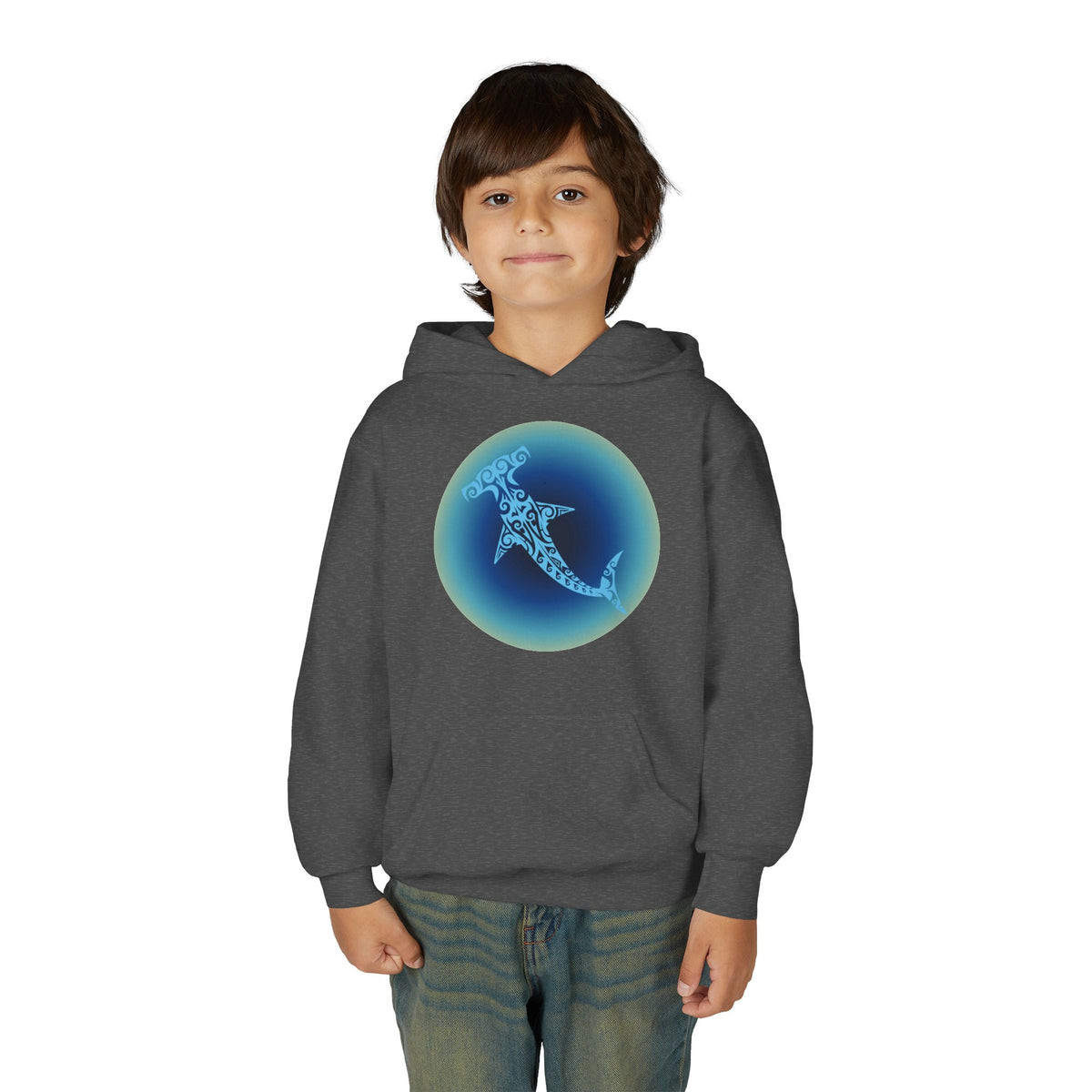 Tribal Hammerhead Youth Hoodie