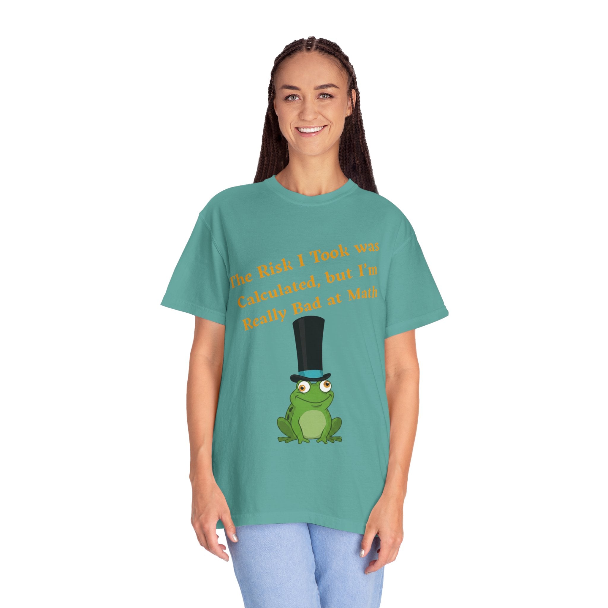 T-Shirt | Funny Frog "The Risk I Took Was Calculated" Graphic Tee