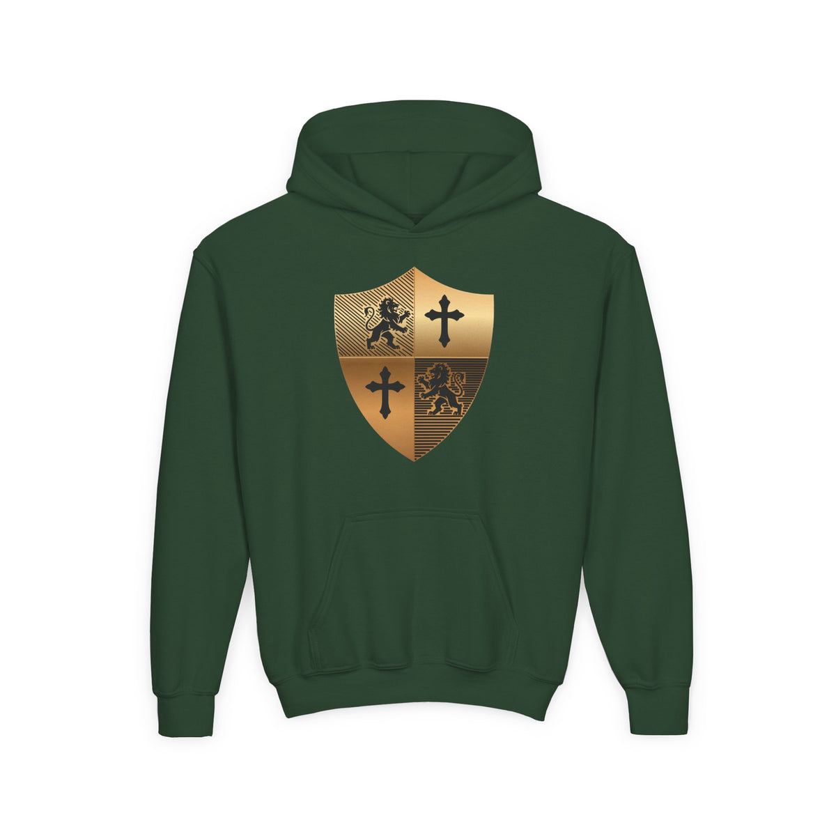 Gold Medieval Shield Crest Hoodie