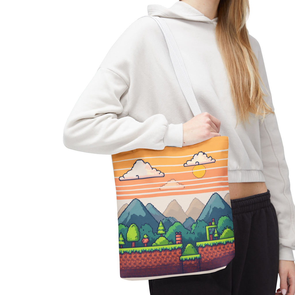 Tote Bag | Pixel Sunset Mountain Gamer Tote