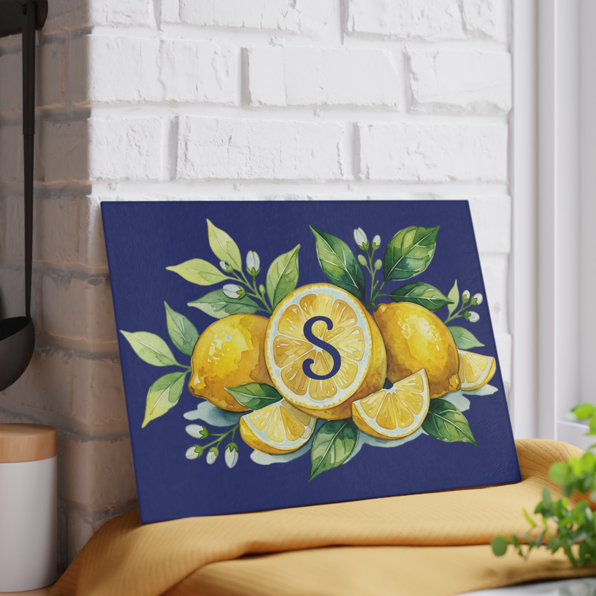 Glass Cutting Board | Personalized Citrus Kitchen Decor
