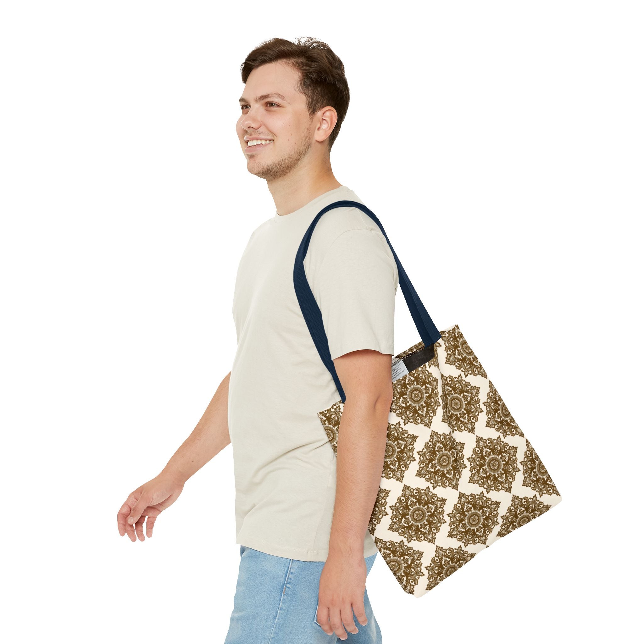 Tote Bag | Boho Gold Medallion Pattern