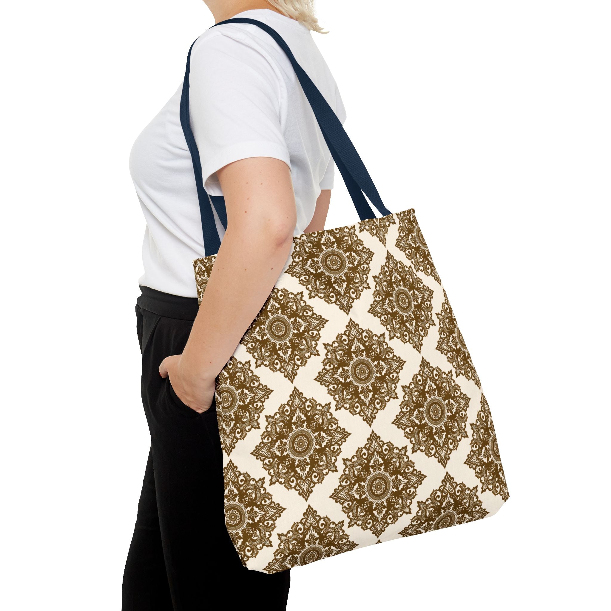 Tote Bag | Boho Gold Medallion Pattern