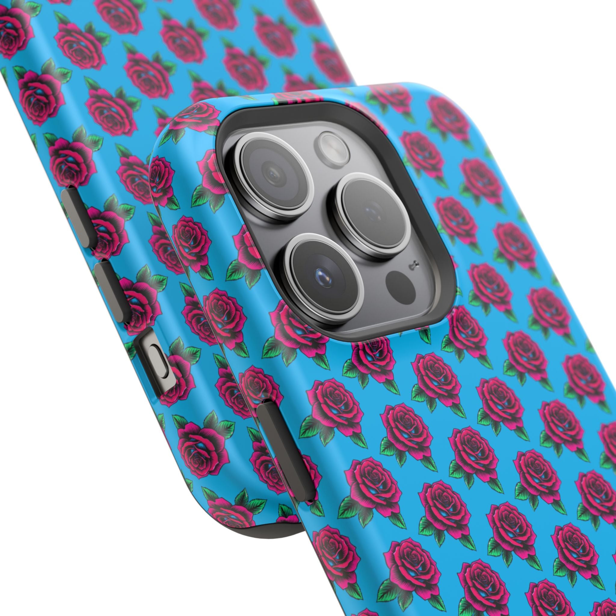 Phone Cases | Bright Rose Pattern Magnetic Impact-Resistant Case
