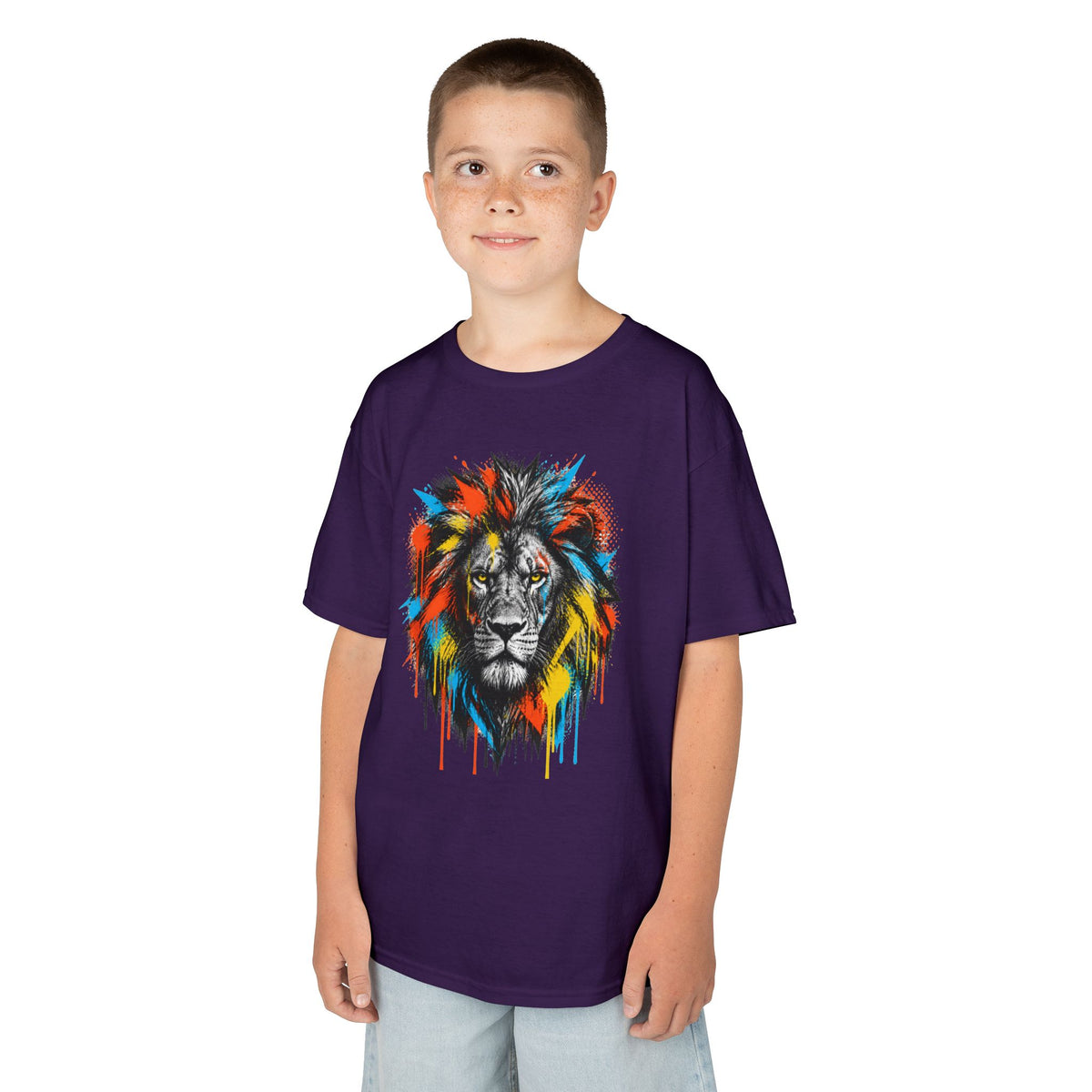 Lion Spirit Colorful Drip T-Shirt