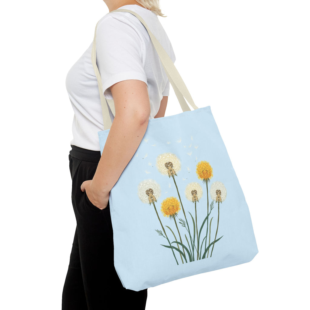 Tote Bag | Dandelions on Light Blue Background