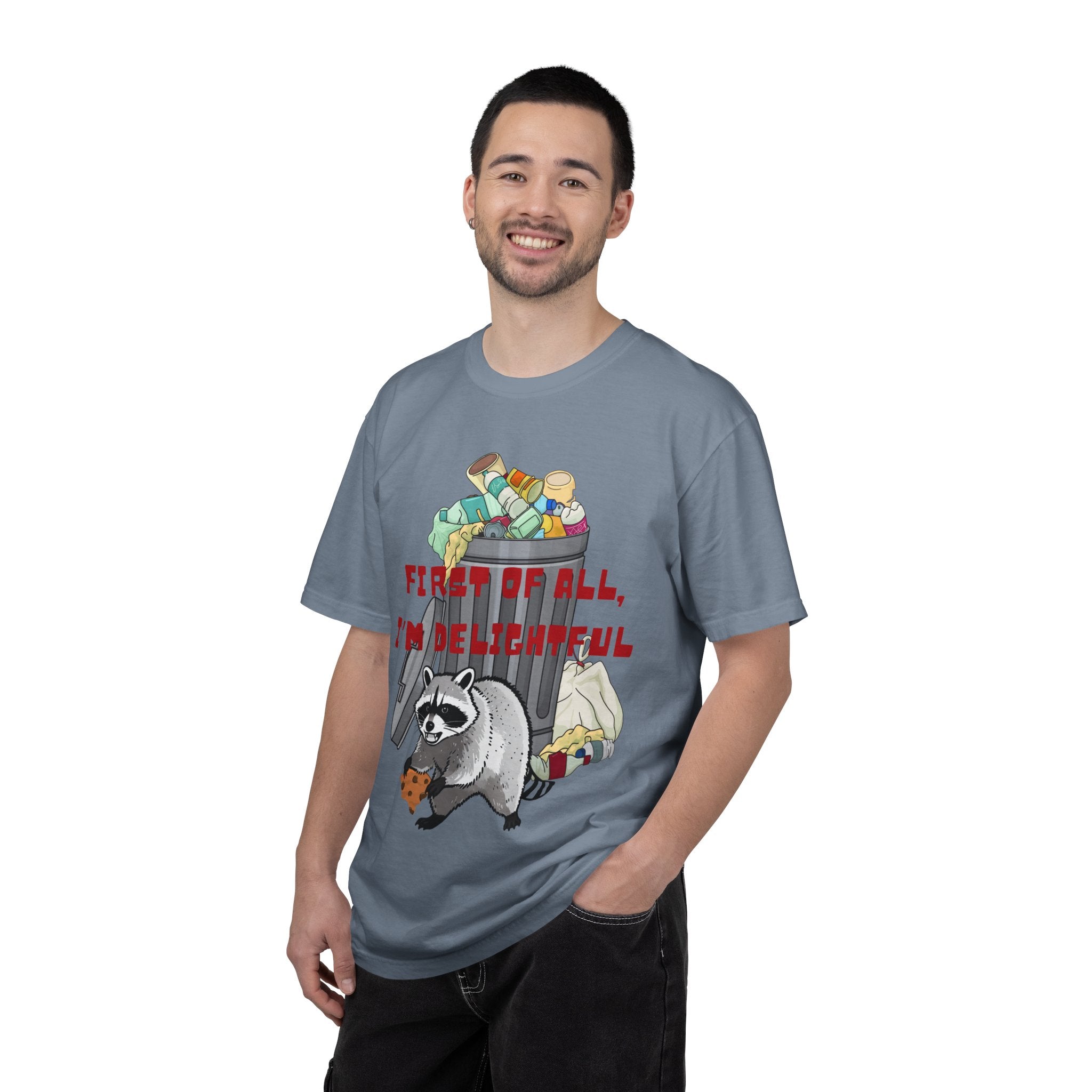 T-Shirt | "First of All, I’m Delightful" Funny Trash Panda Tee