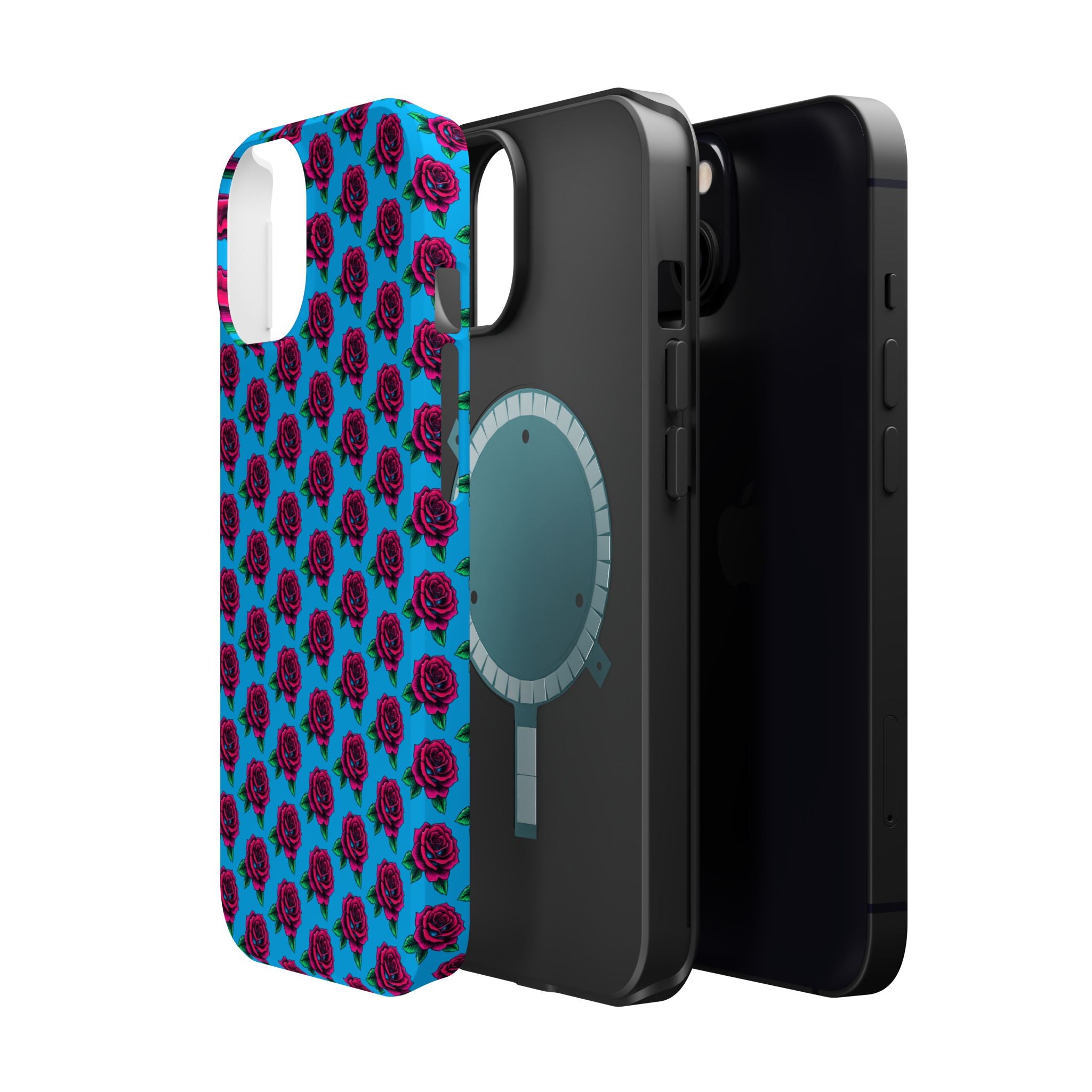 Phone Cases | Bright Rose Pattern Magnetic Impact-Resistant Case