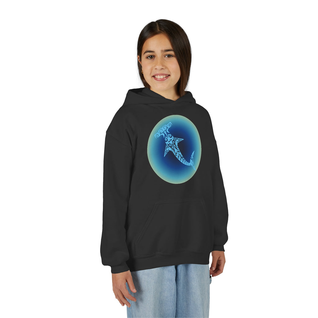 Tribal Hammerhead Youth Hoodie