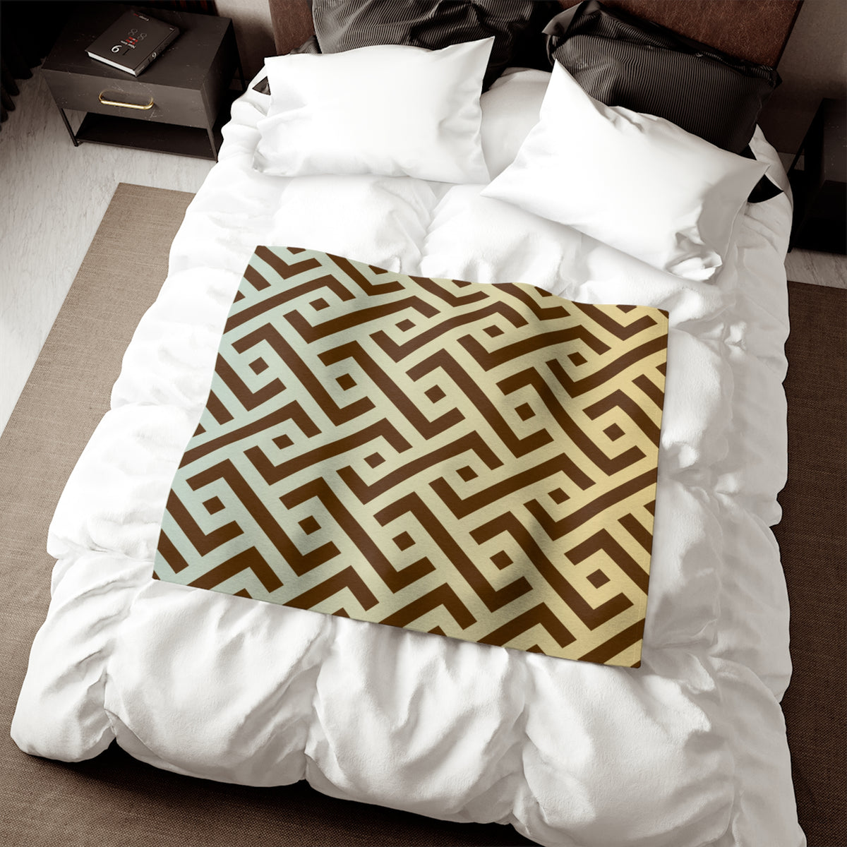 Bold Geometric Ombre Sweatshirt Blanket