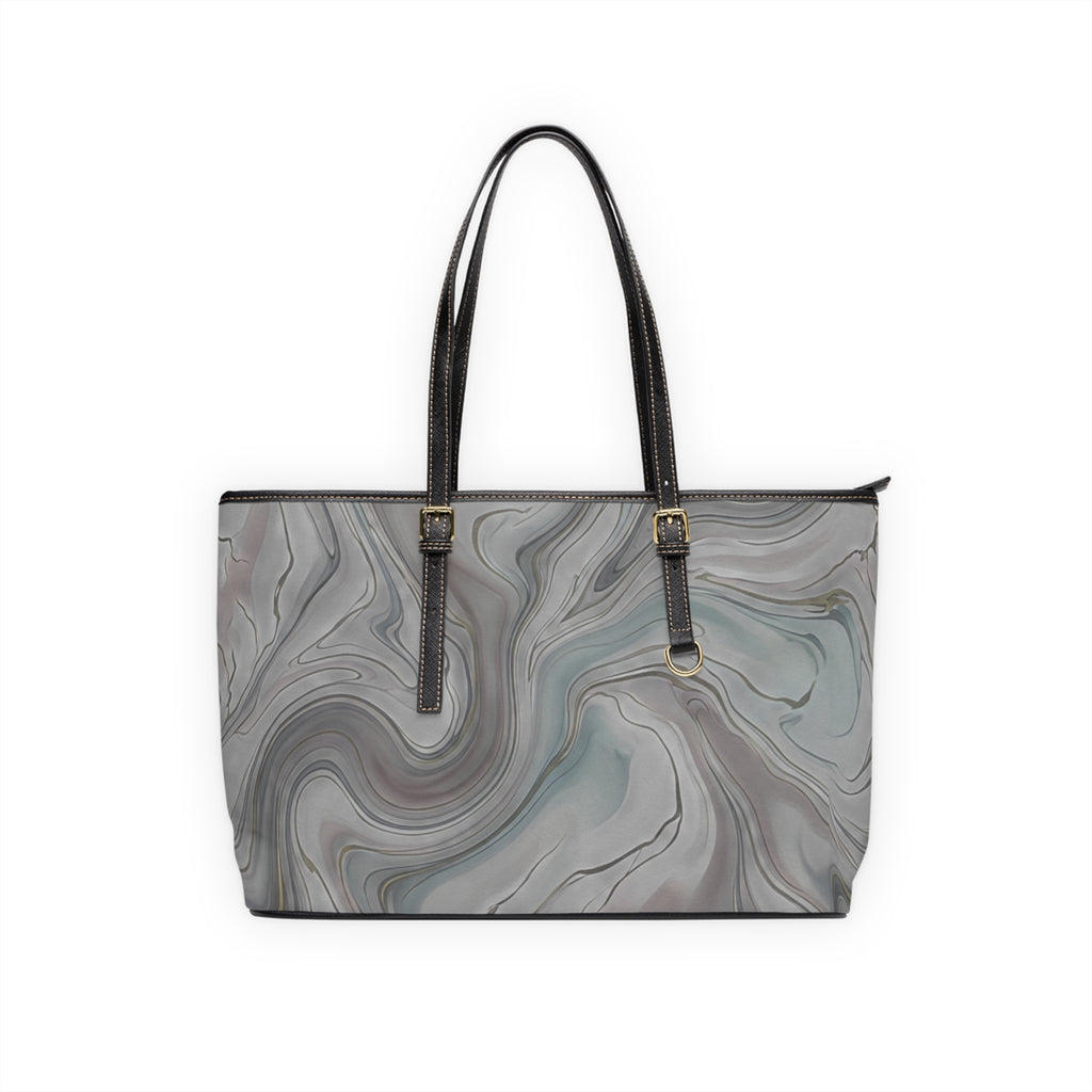 Handbag | Elegant Grey Marble Swirl Shoulder Bag for Everyday & Work