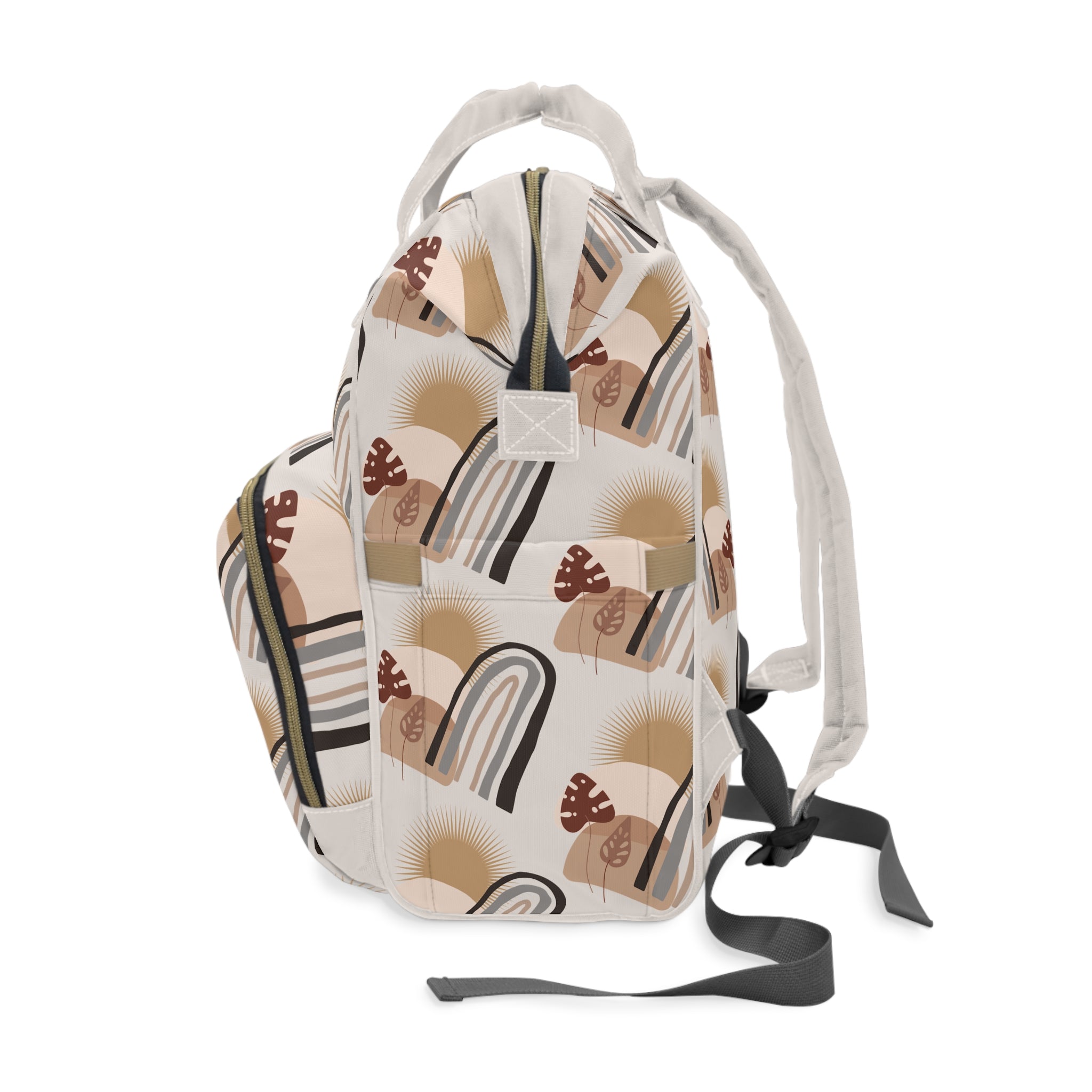 Diaper Backpack | Multifunctional Baby Changing Bag in Neutral Boho Rainbows