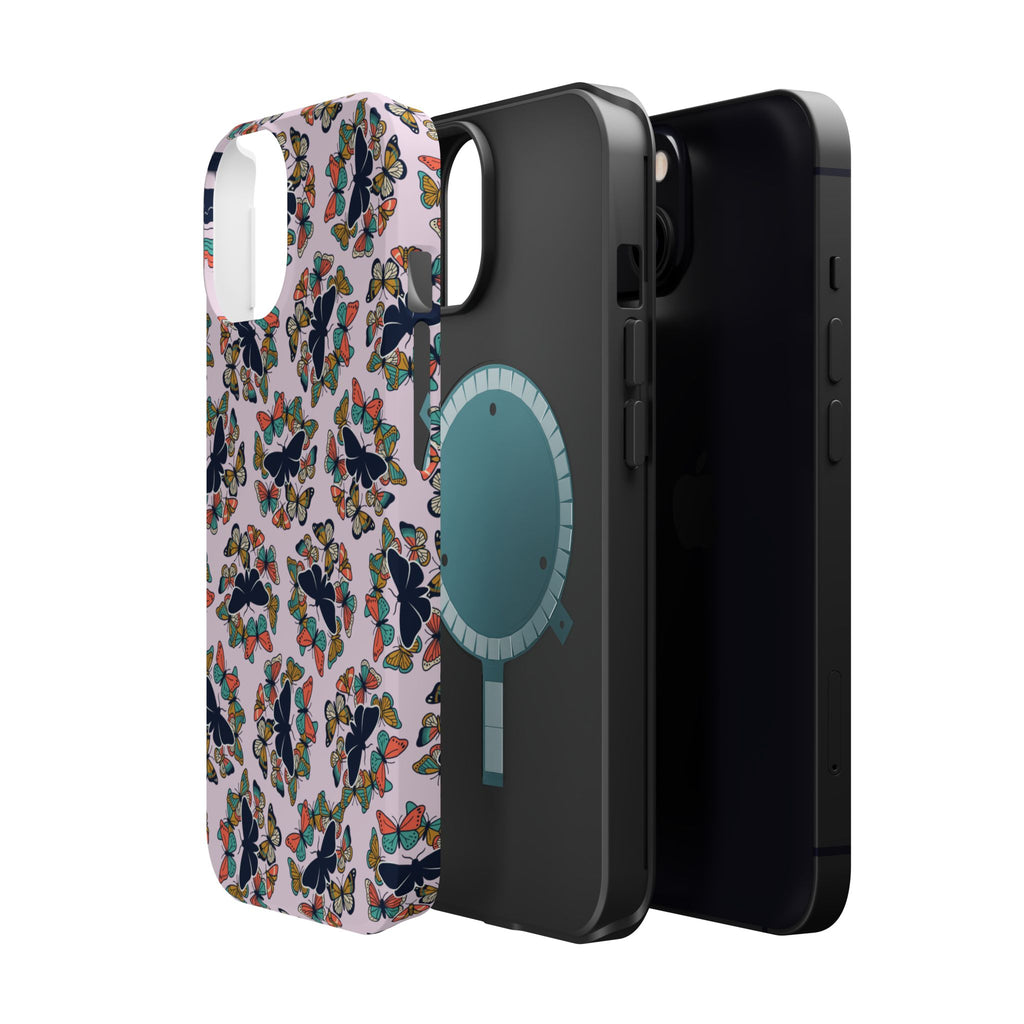 Phone Cases | Pastel Butterflies and Moths Pattern Magnetic Impact-Resistant Case