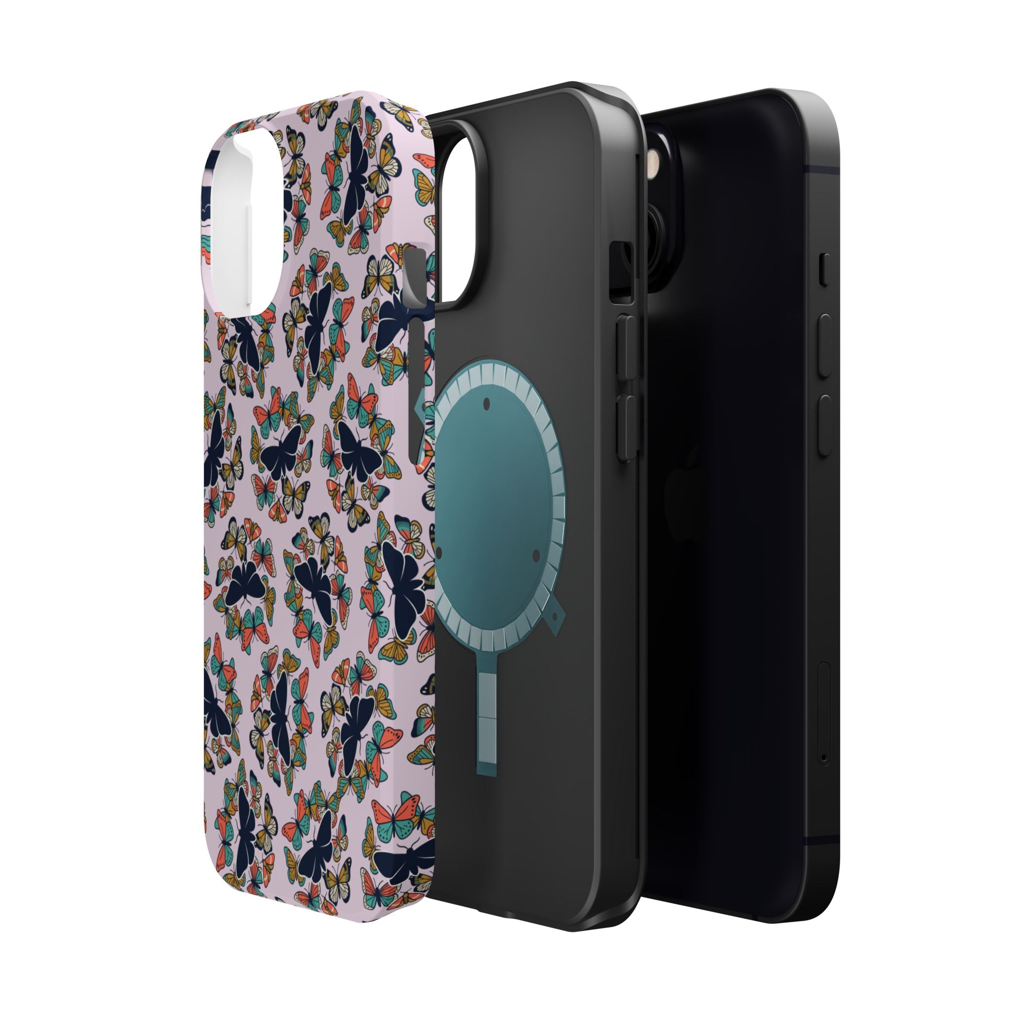 Phone Cases | Pastel Butterflies and Moths Pattern Magnetic Impact-Resistant Case