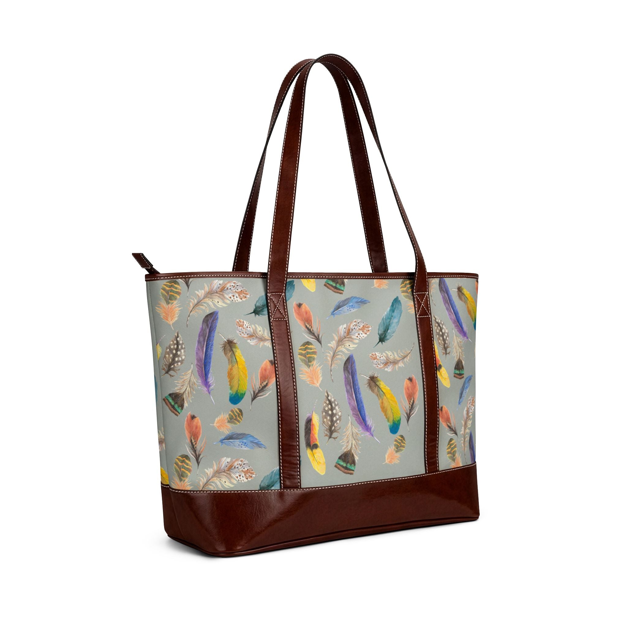 Handbag | Colorful Watercolor Feather Fall Shoulder Bag Everyday & Travel