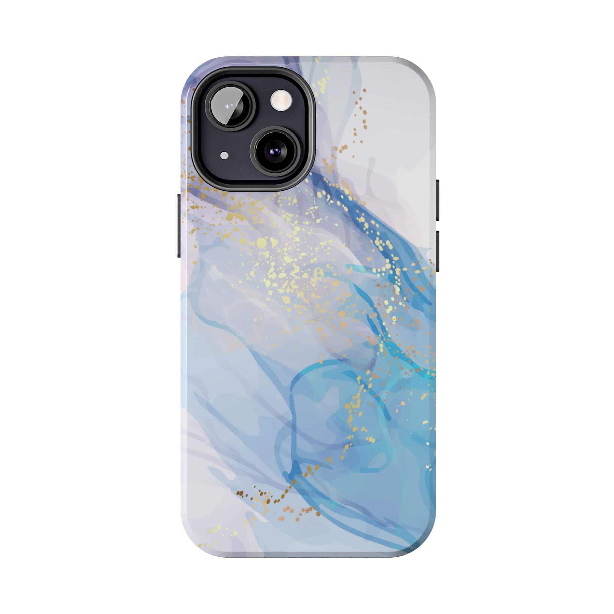Phone Case | Gold Fleck Blue Marble Tough Protective Phone Cover
