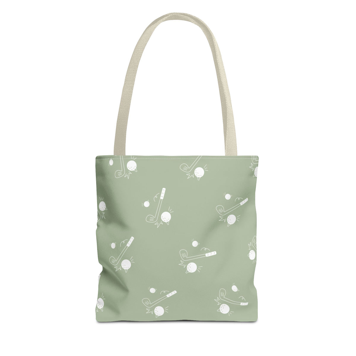 Sage Green and Golf Pattern Tote Bag