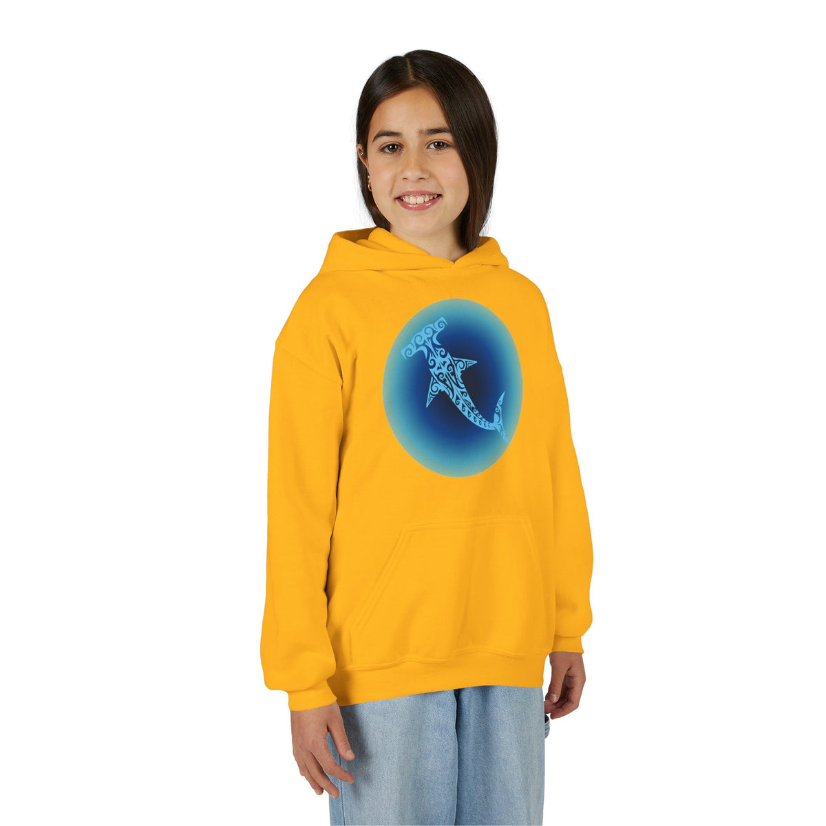 Tribal Hammerhead Youth Hoodie