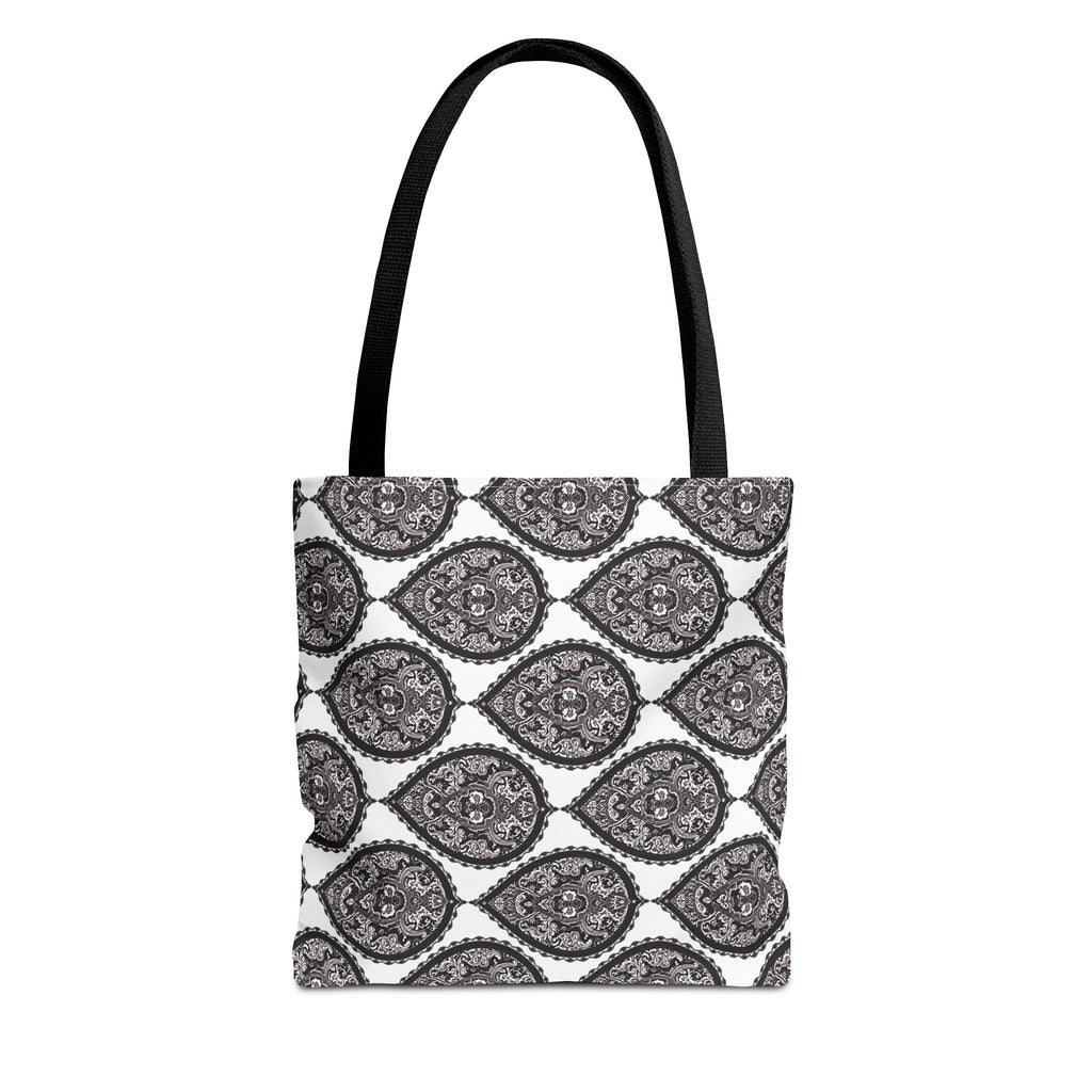 Tote Bag | Black & White Paisley Pattern