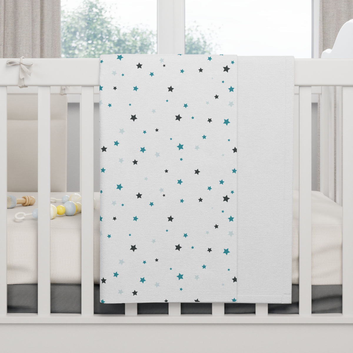 Baby Blanket | Soft Fleece Star Pattern