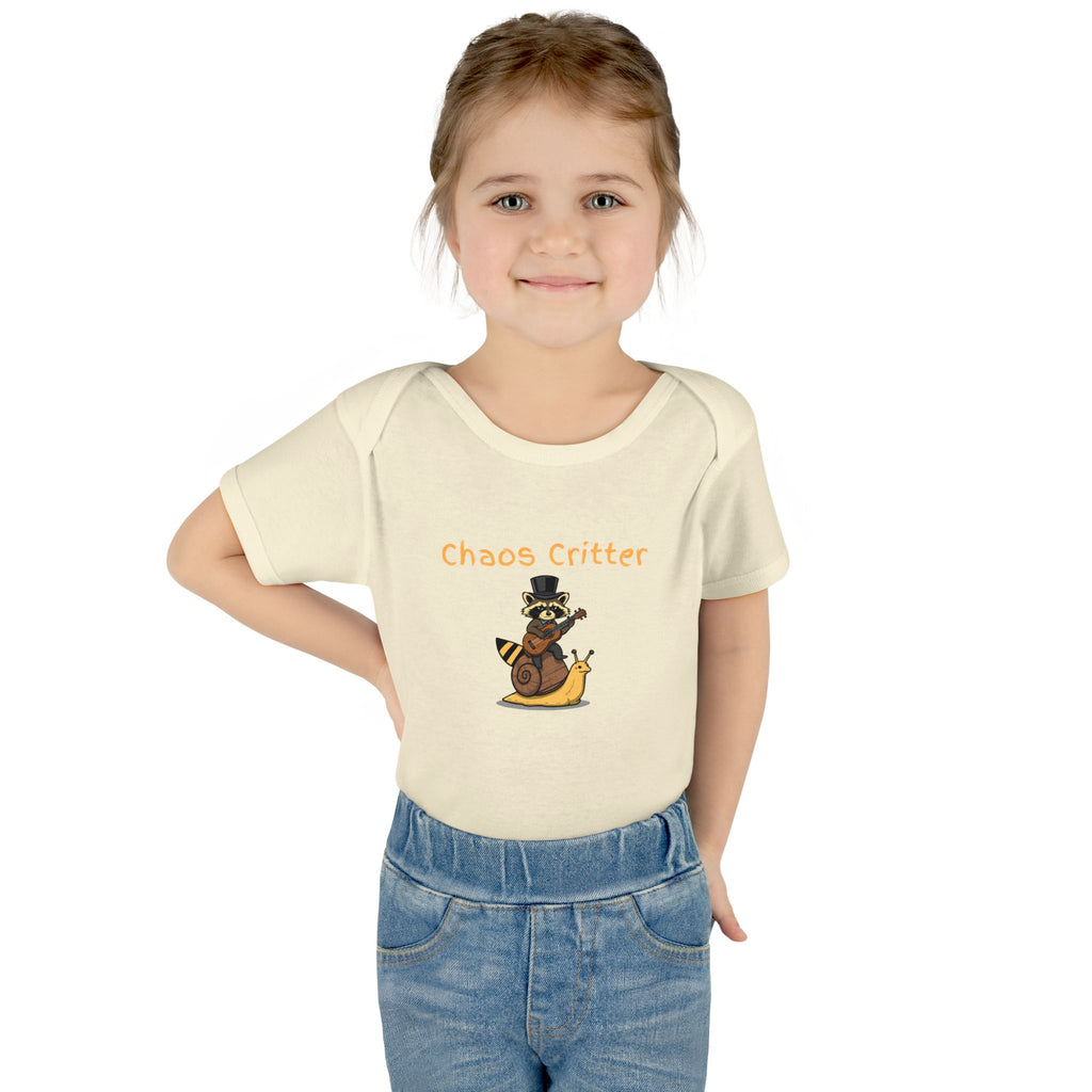 Baby Bodysuit | 'Chaos Critter' Playful Racoon Baby Onesie