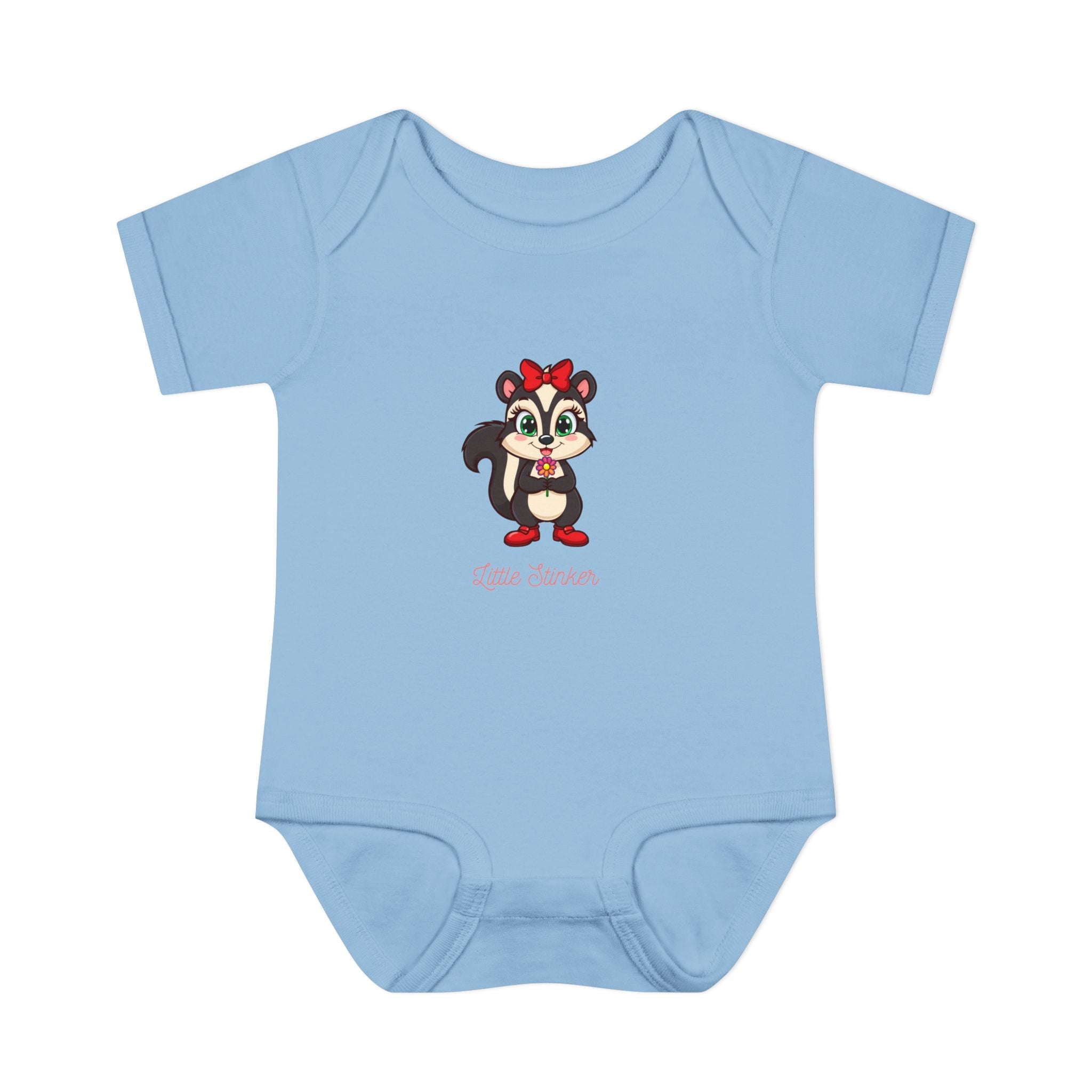 Baby Bodysuit | Cute Skunk Cartoon 'Little Stinker' Graphic Infant Onesie