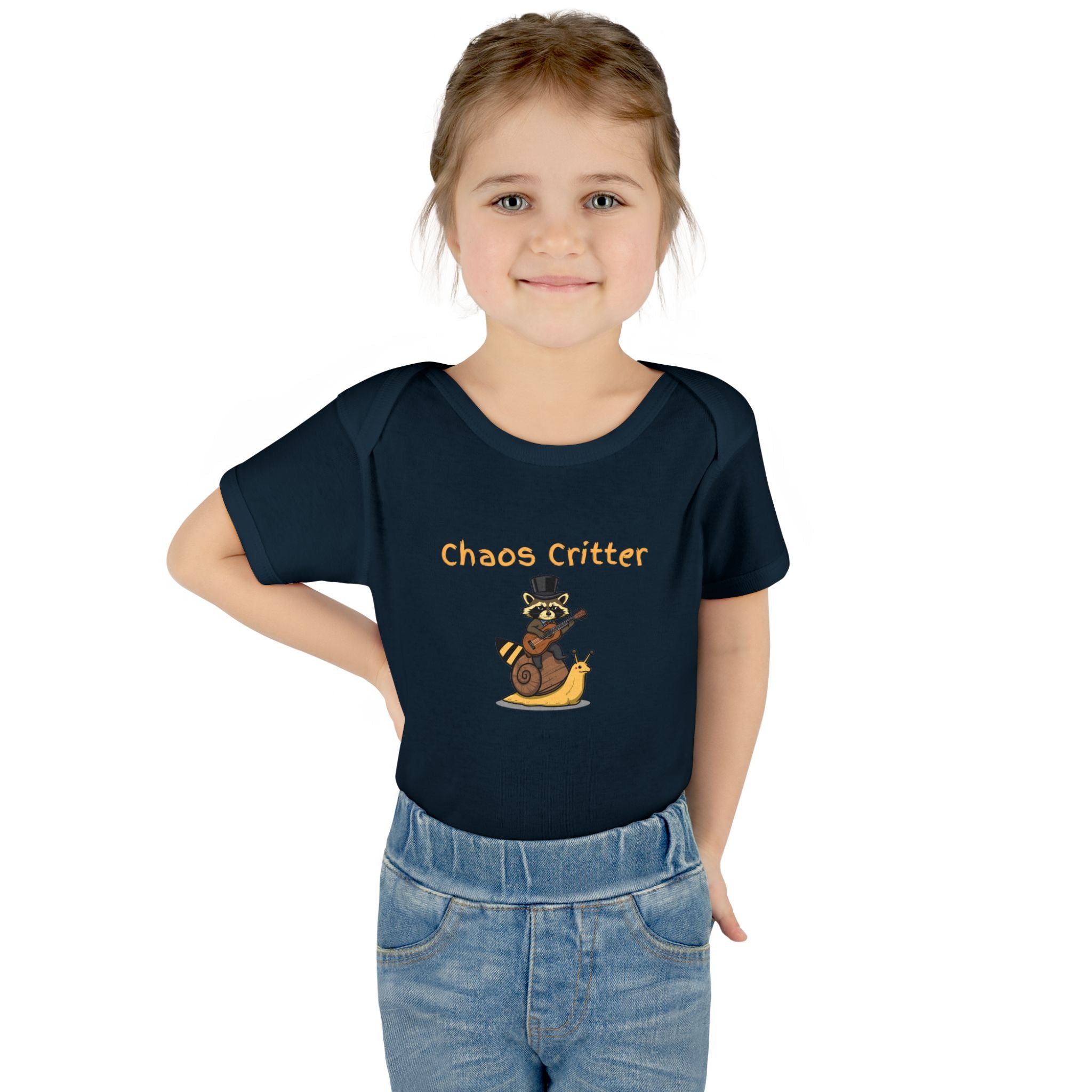 Baby Bodysuit | 'Chaos Critter' Playful Racoon Baby Onesie