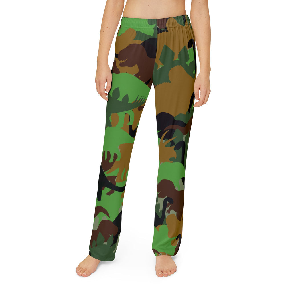 Pajama Pants | Dinosaur Camo Print Lounge Pants for Sleep & Play