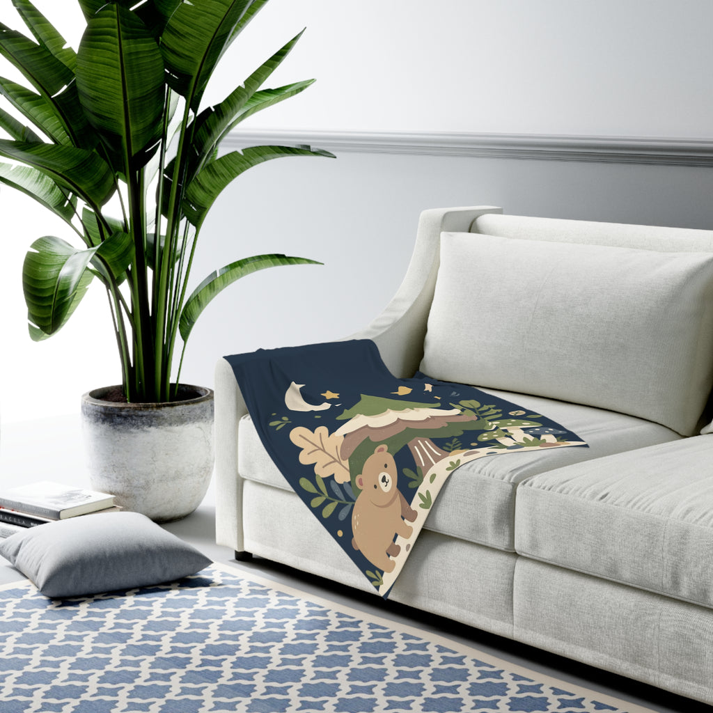 Baby Swaddle Blanket | Woodland Bear Jersey Swaddle Wrap