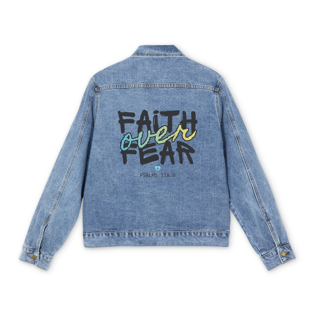 Faith Over Fear Men's Denim Jacket