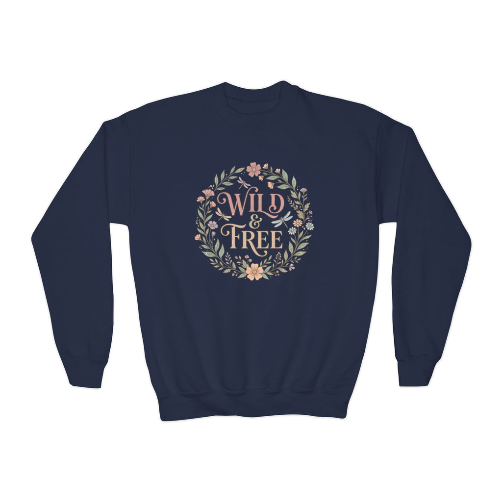 "Wild & Free" Floral Crewneck Sweatshirt