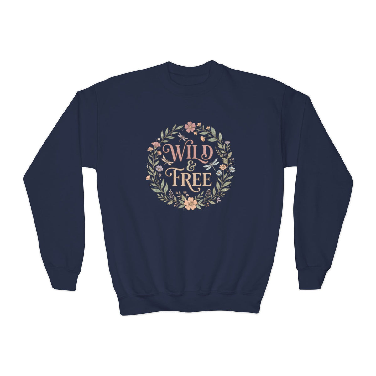 "Wild & Free" Floral Crewneck Sweatshirt