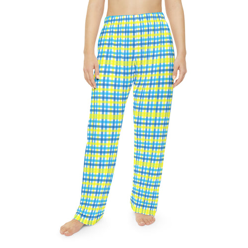 Blue & Yellow Plaid Pajama Pants