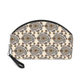 Cosmetic Pouch | Beige Classic Floral Paisley Makeup Bag