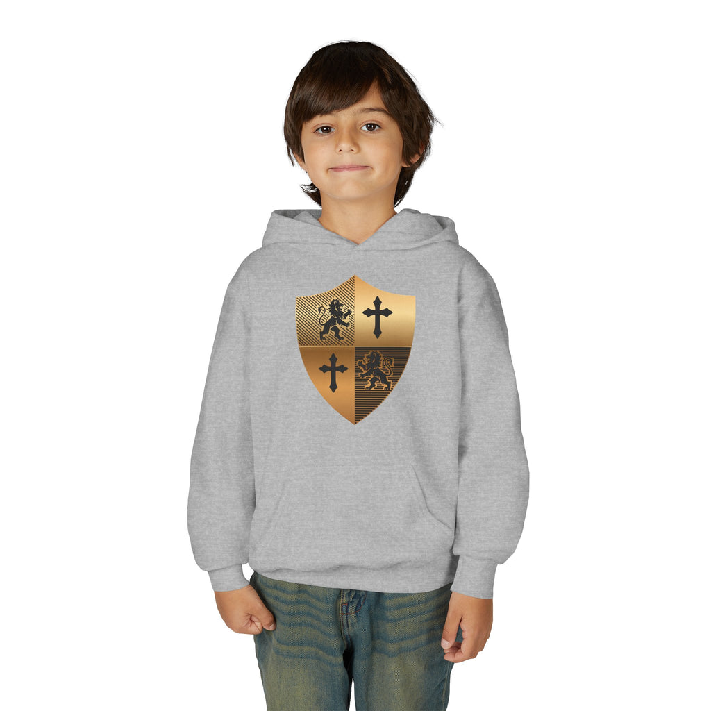 Gold Medieval Shield Crest Hoodie
