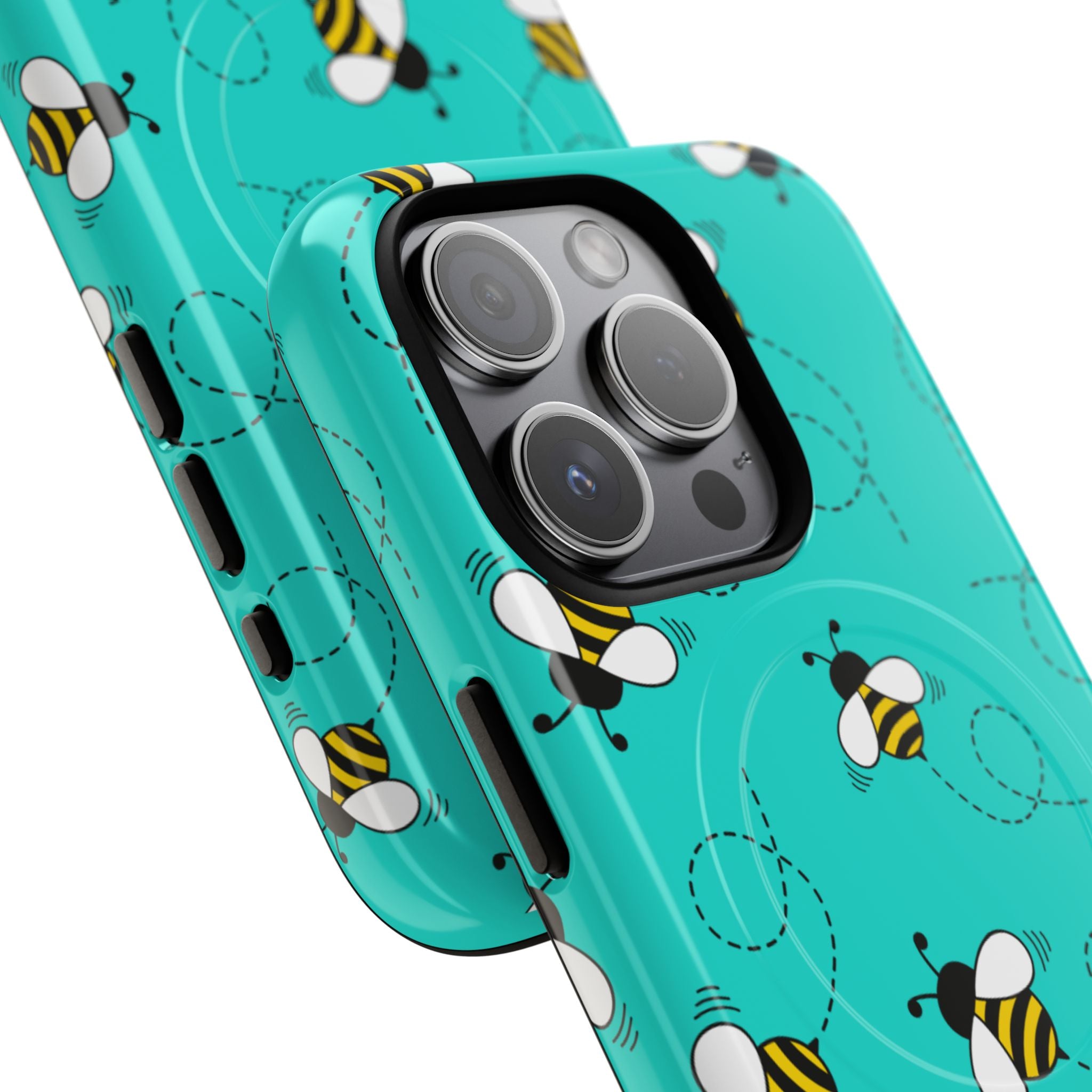 Phone Case | Cute Turquoise Bumblebee Tough Magnetic Phone Case