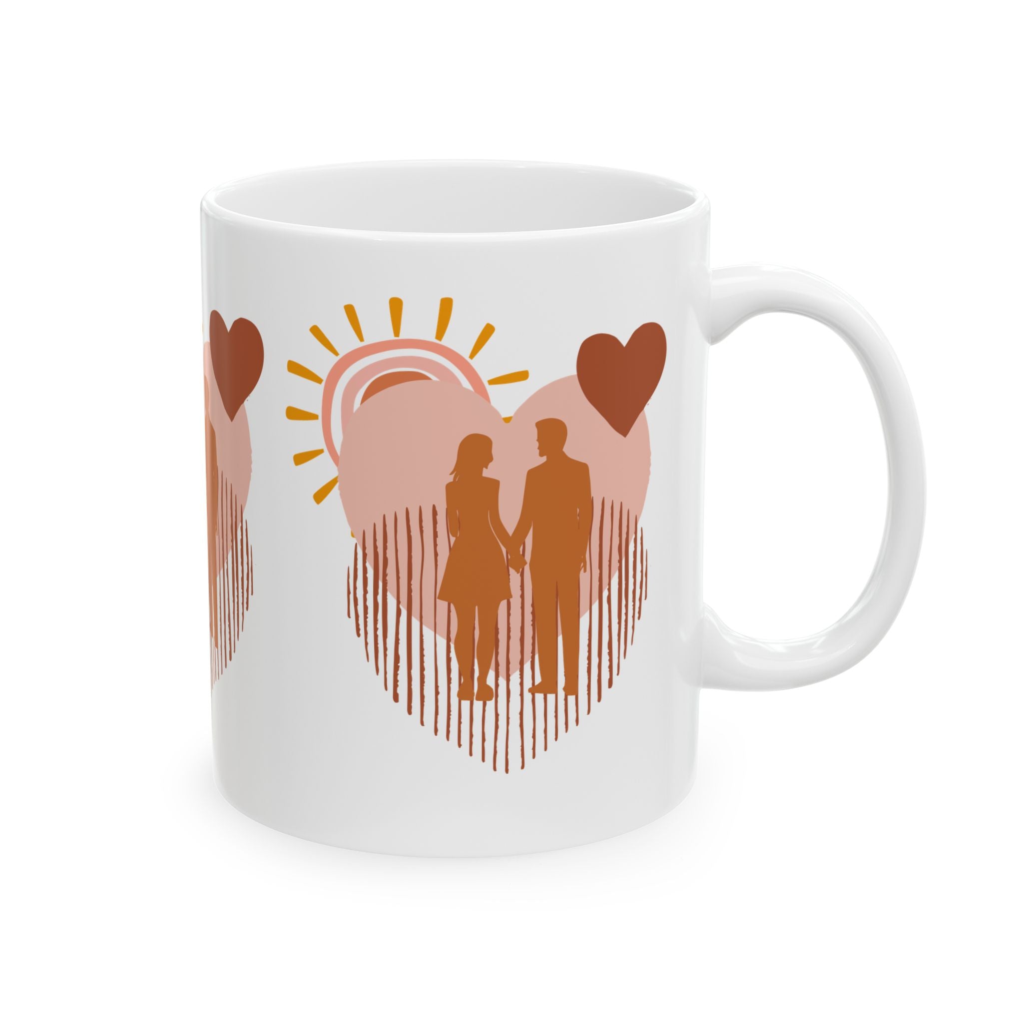 Coffee Mug | Romantic Heart Silhouette Coffee Cup (11oz/15oz)