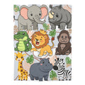 Baby Swaddle Blanket | Cute Safari Jungle Animals