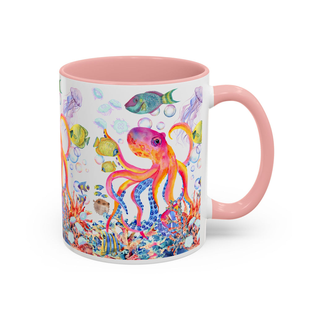 Coffee Mug | Colorful Octopus Accent Mug 11/15oz