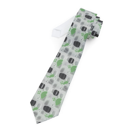 Abstract Gray & Sage Formal Necktie