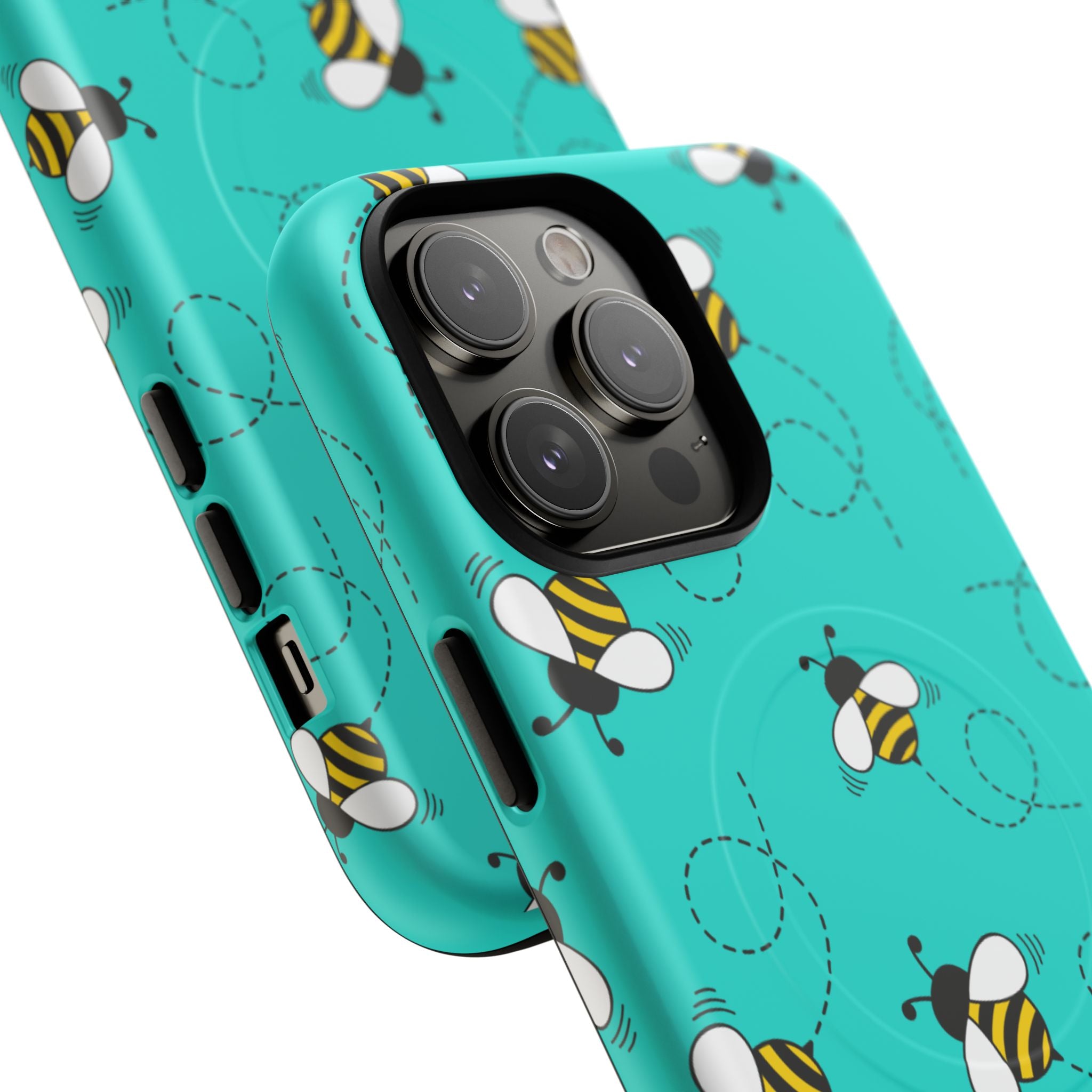 Phone Case | Cute Turquoise Bumblebee Tough Magnetic Phone Case