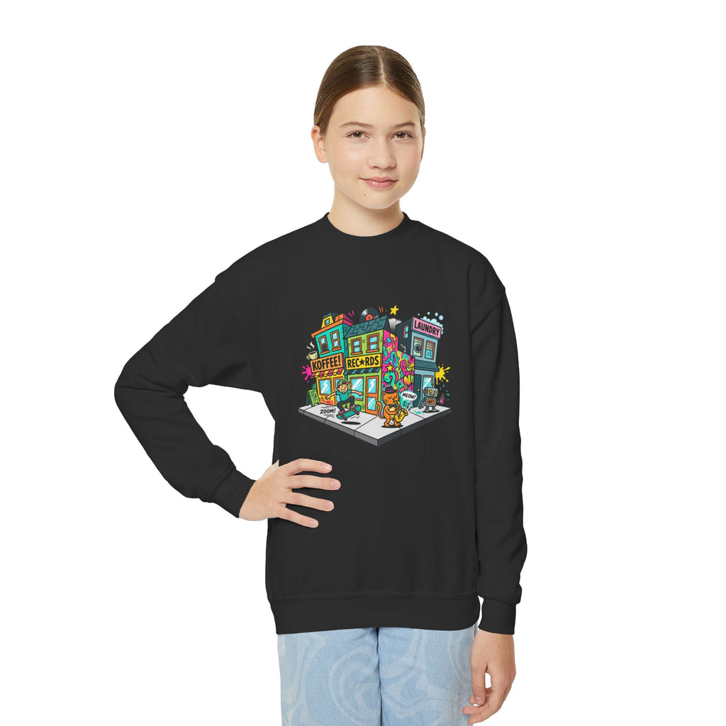 Colorful City Life Crewneck Sweatshirt