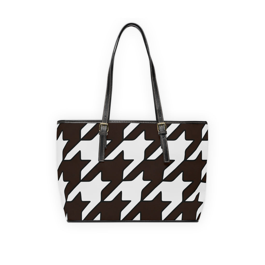 Handbag | Classic Houndstooth Pattern Shoulder Bag