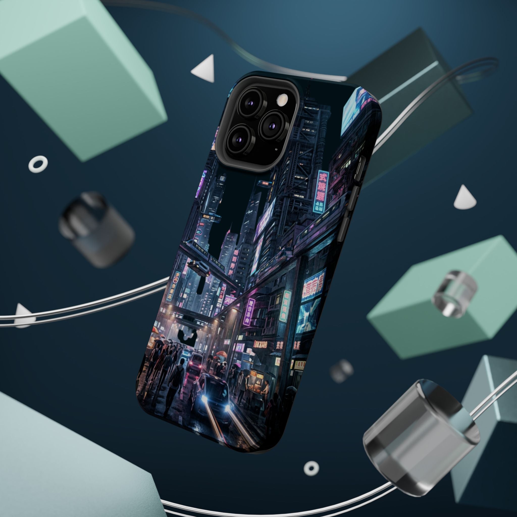 Phone Case | Cyberpunk City Magnetic Impact-Resistant Phone Cover