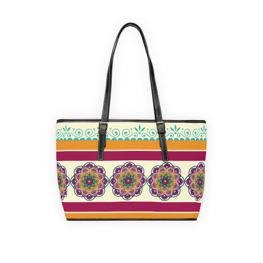 Handbag | Bright Boho Mandala Stripe Shoulder Bag