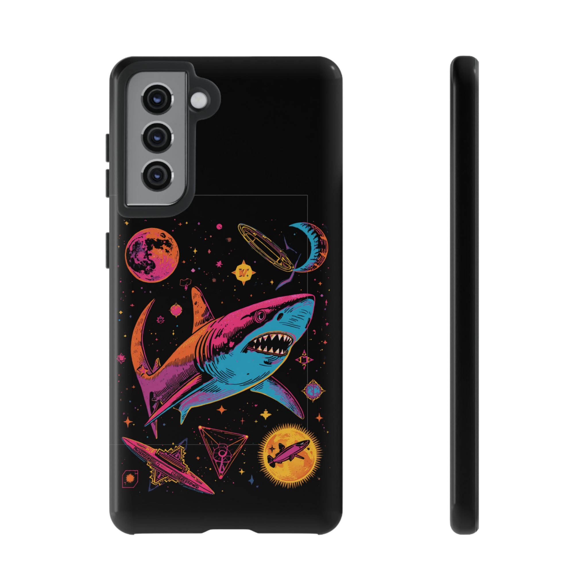 Phone Cases | Neon Space Shark Case
