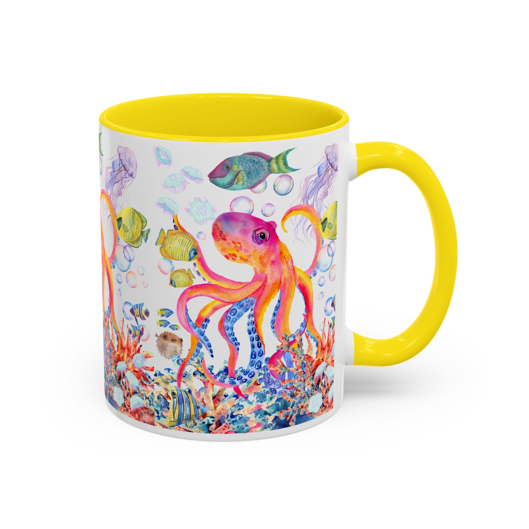 Coffee Mug | Colorful Octopus Accent Mug 11/15oz