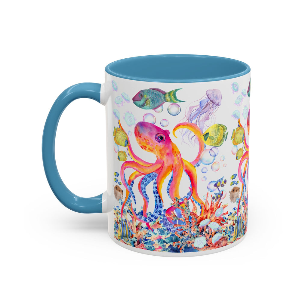 Coffee Mug | Colorful Octopus Accent Mug 11/15oz